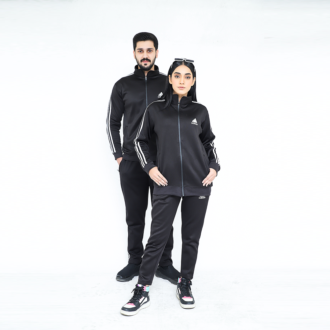 ADI Black Full Sleeves Winter Tracksuit