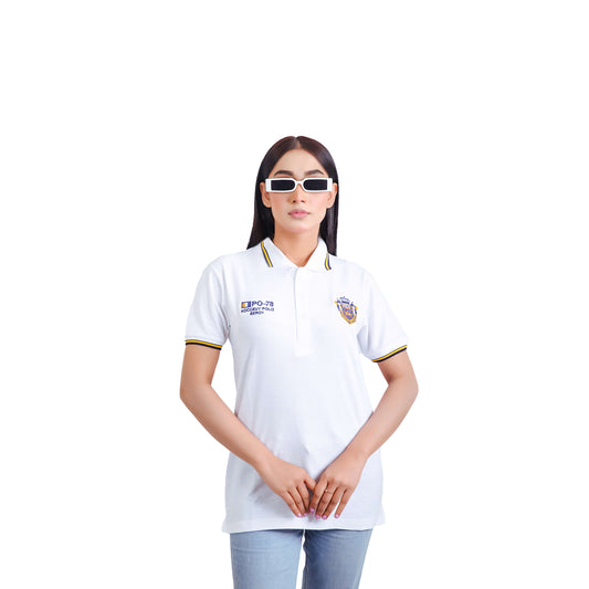 PO-78 White Polo Shirt - L