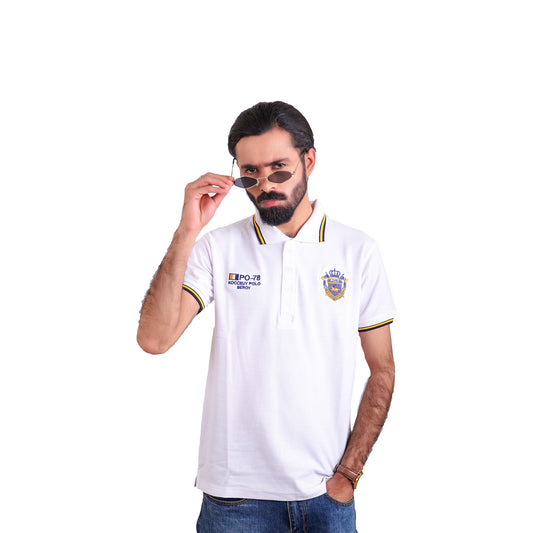 PO-78 White Polo Shirt