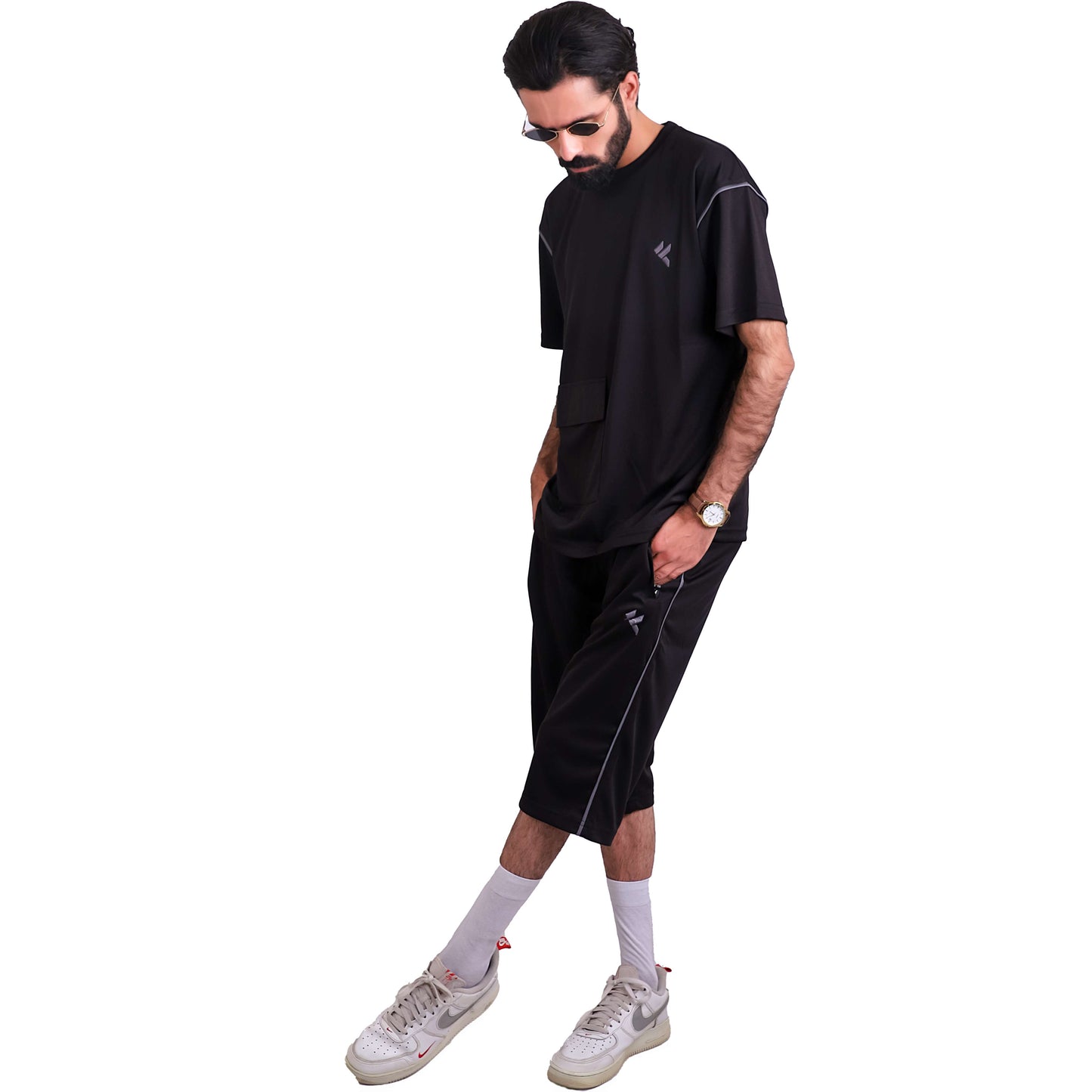 KF Black Shorts Dri-Fit Tracksuit