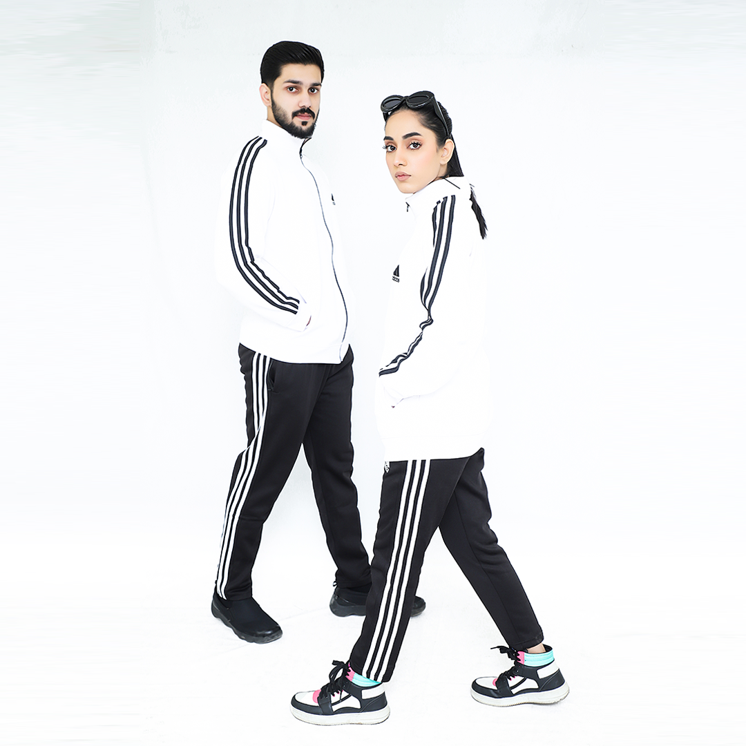 ADI White Full Sleeves Winter Tracksuit - Female