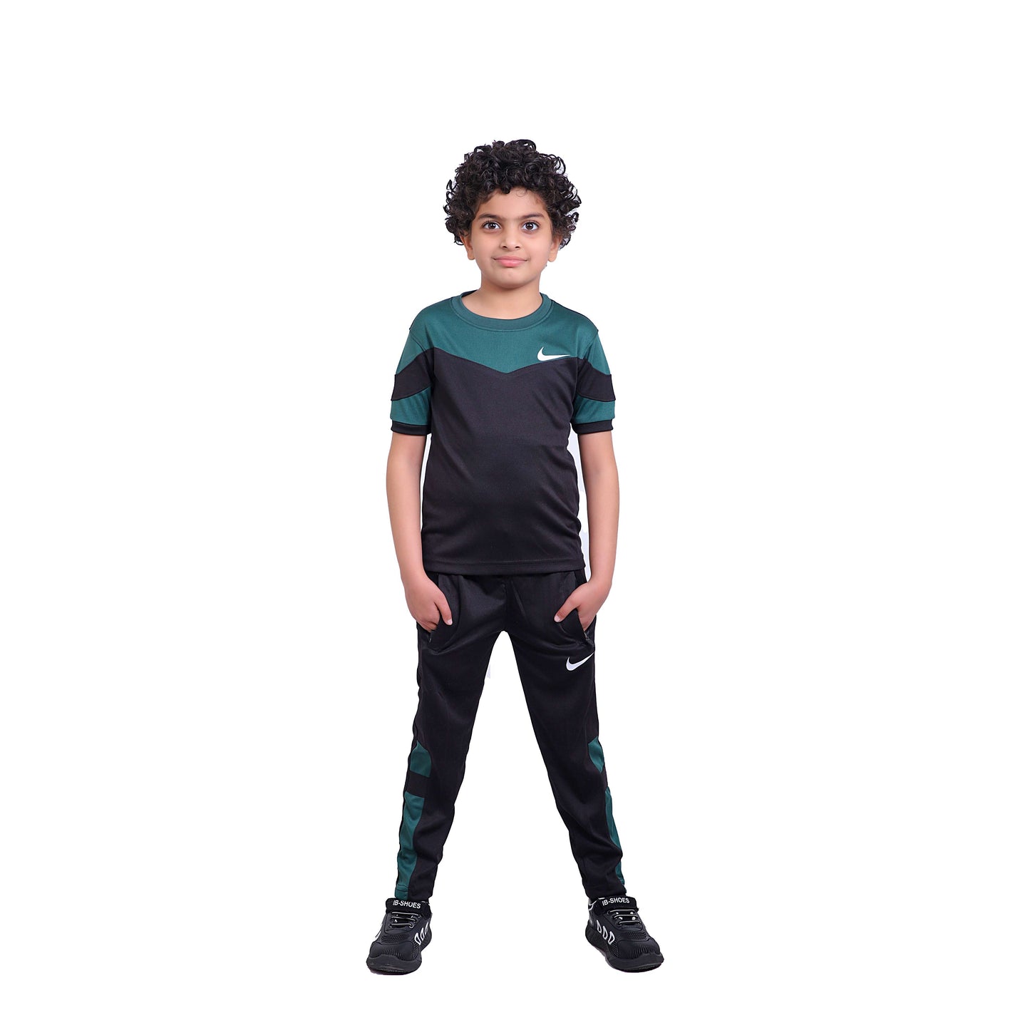 Nik Green & Black Kids Dri-Fit Tracksuit