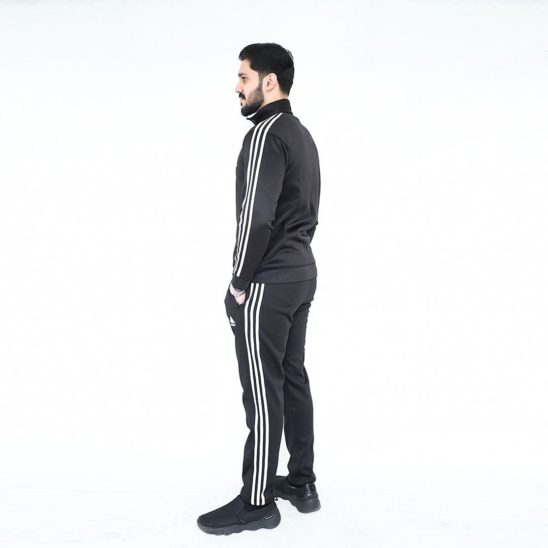 ADI Black Full Sleeves Winter Tracksuit