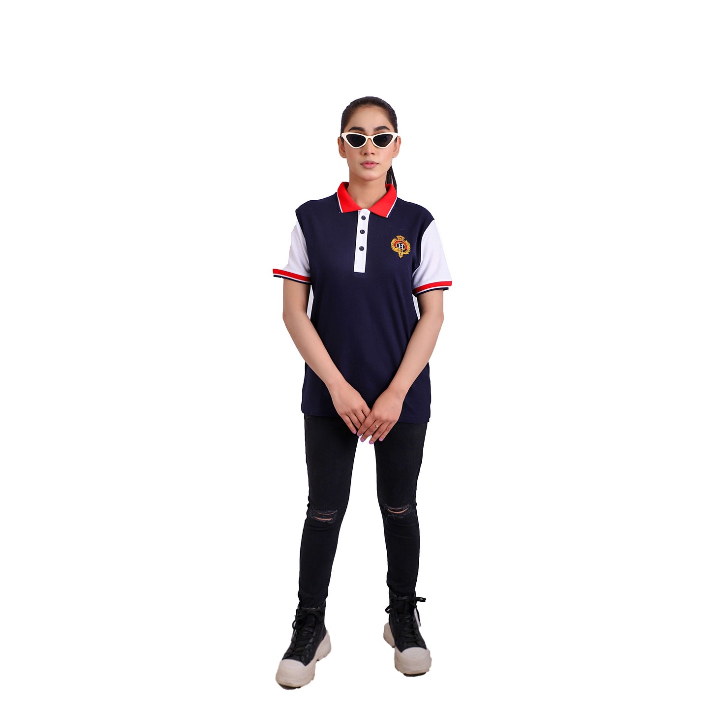 HACKT Navy Blue Polo Shirt - L