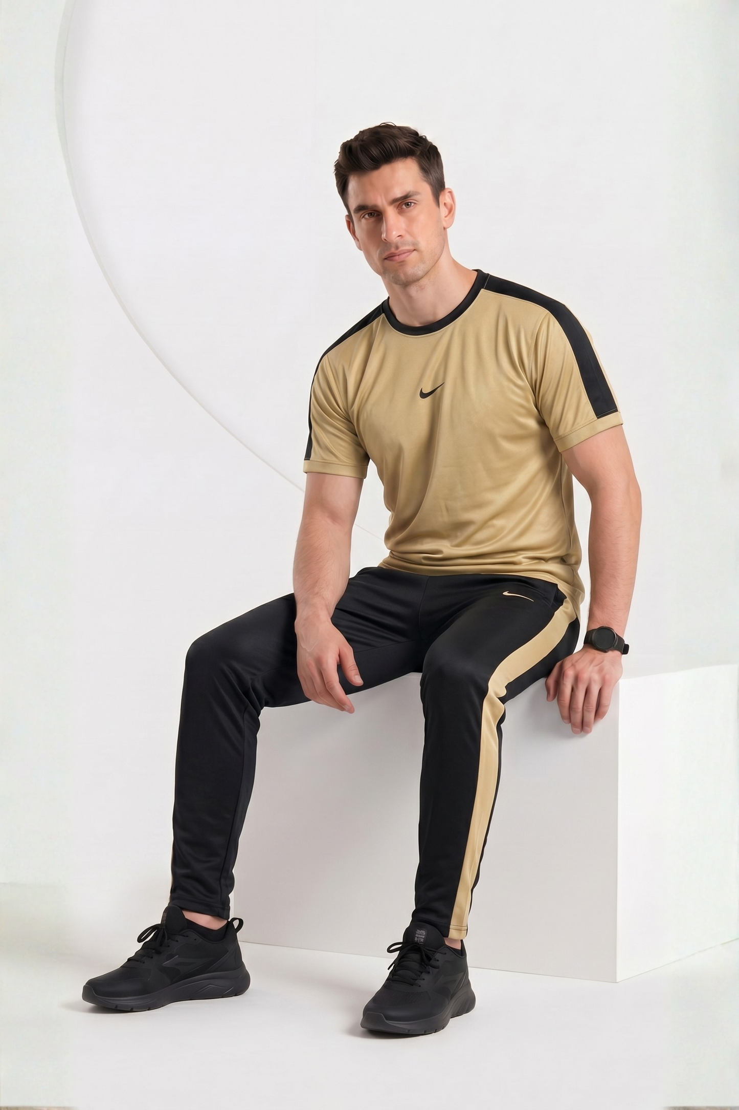 Nik Tan and Black Ultra Soft Dri-Fit Tracksuit