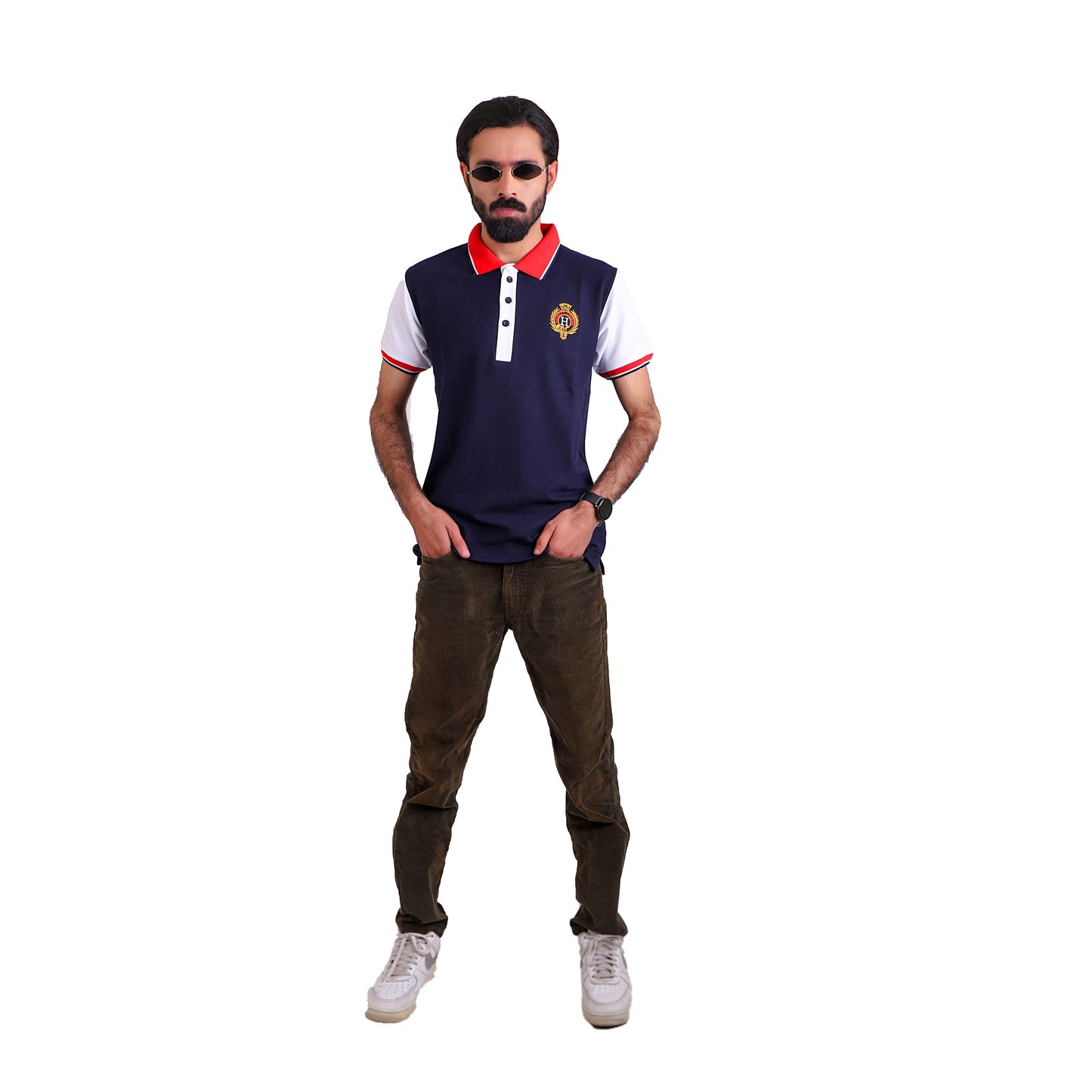 HACKT Navy Blue Polo Shirt