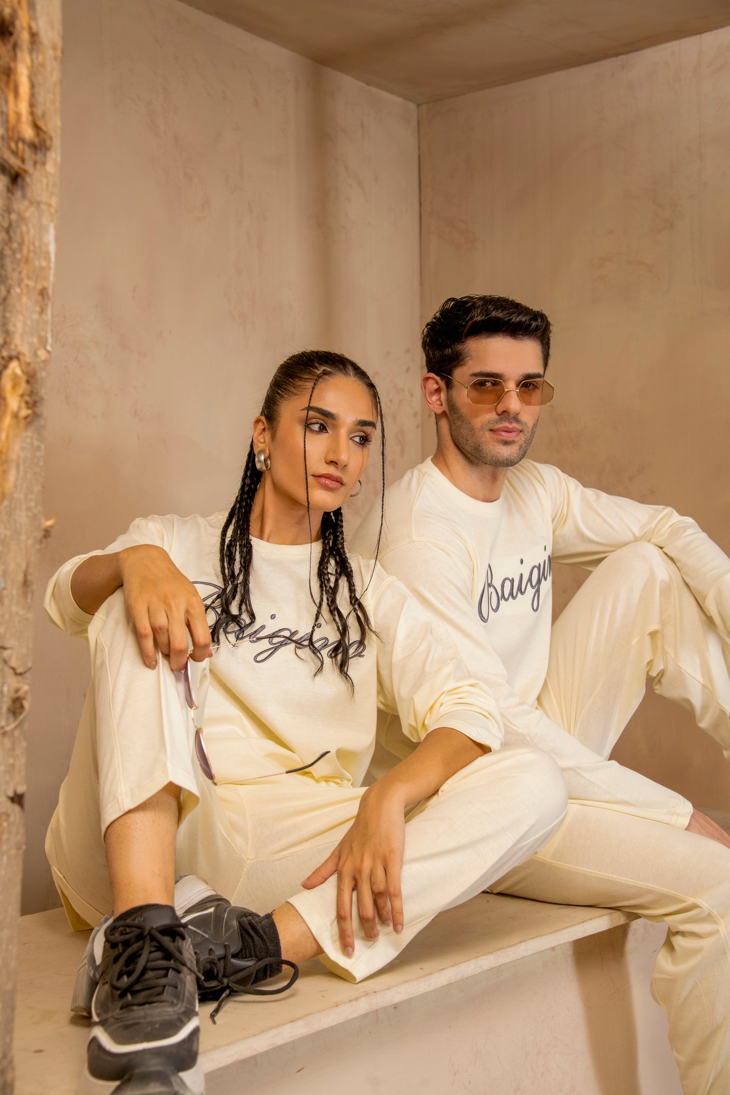 Sweet Corn (Off White), 100 % Pure Cotton Full Sleeves Co-ord Set