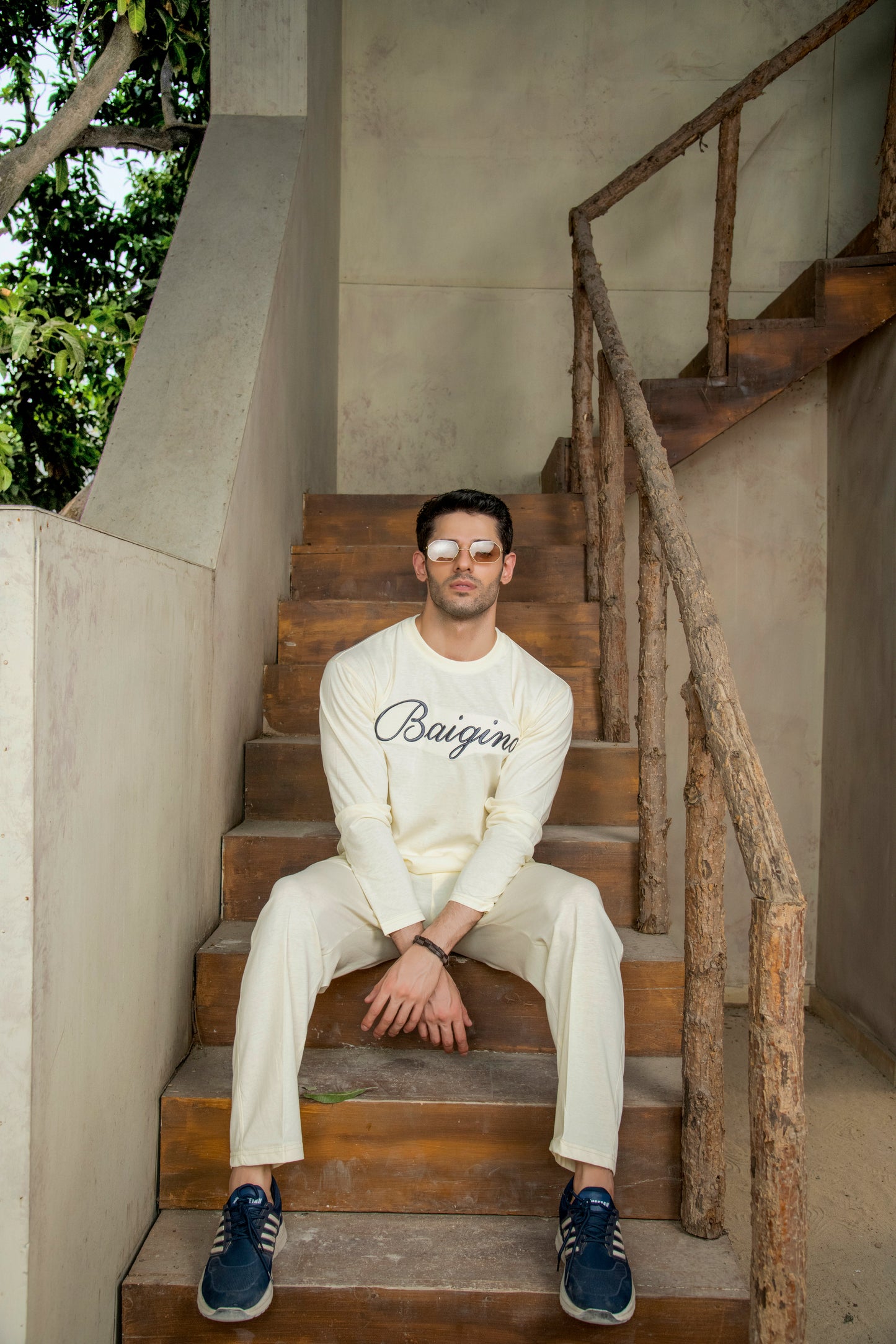 Sweet Corn (Off White), 100 % Pure Cotton Full Sleeves Co-ord Set