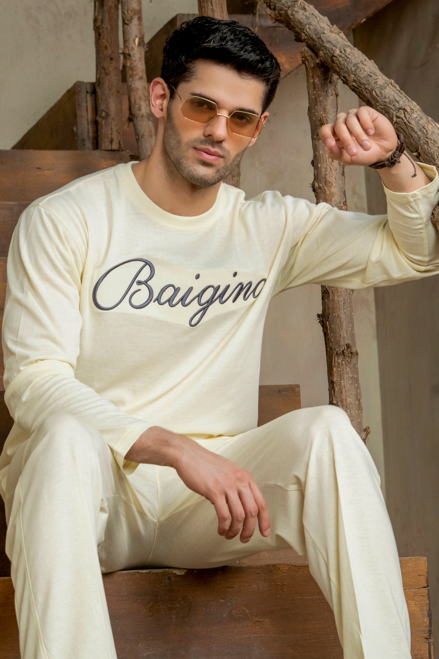 Sweet Corn (Off White), 100 % Pure Cotton Full Sleeves Co-ord Set