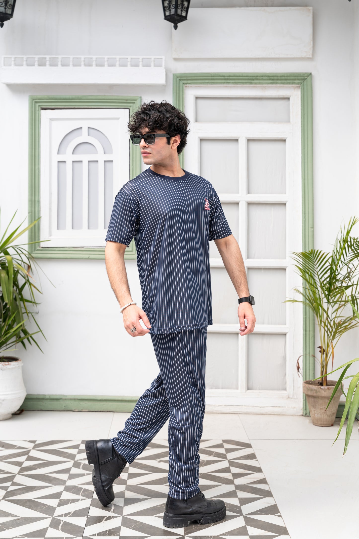 Baigino Blue Streak Co-ord Set