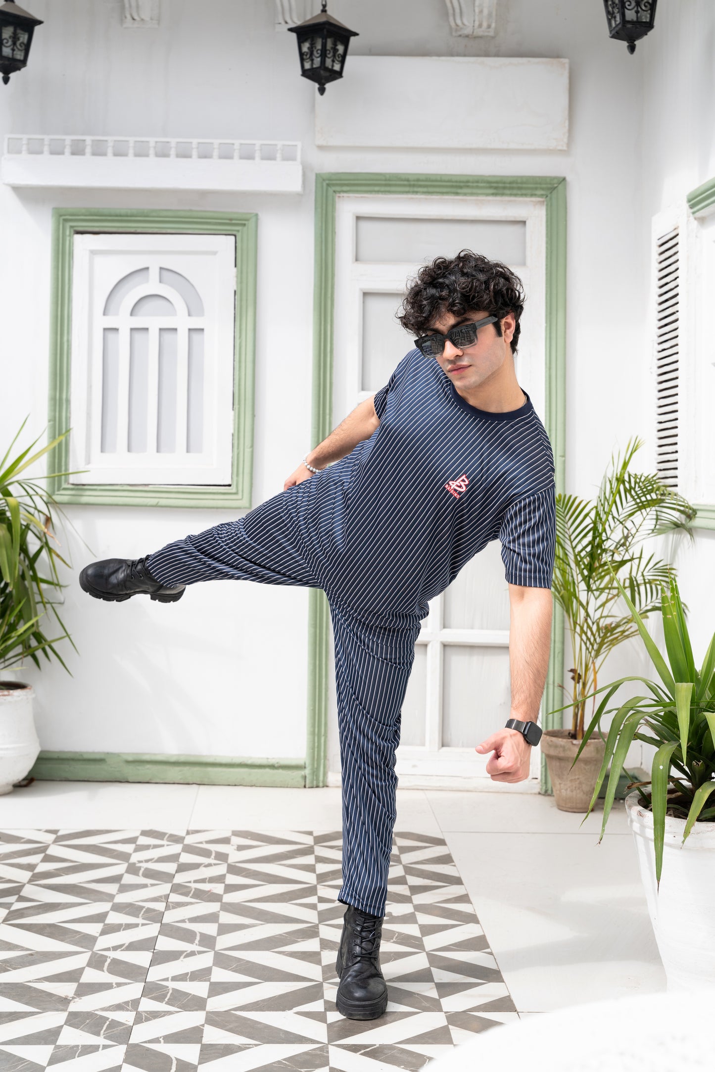 Baigino Blue Streak Co-ord Set