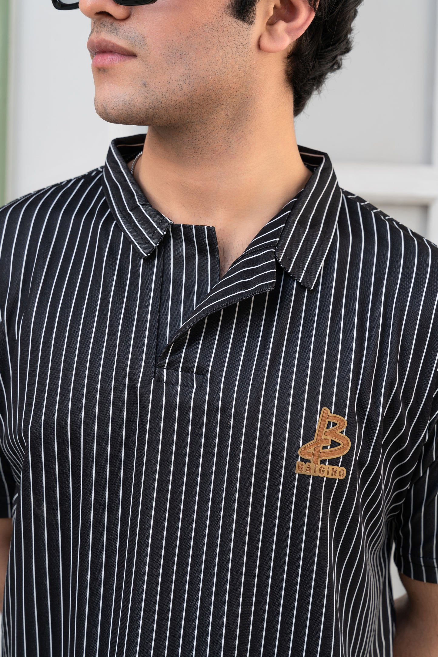 Baigino Black Streak Co-ord Set