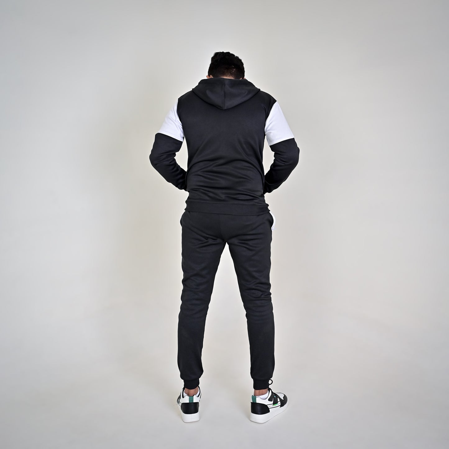 KF Black & White Full Sleeves Winter Tracksuit