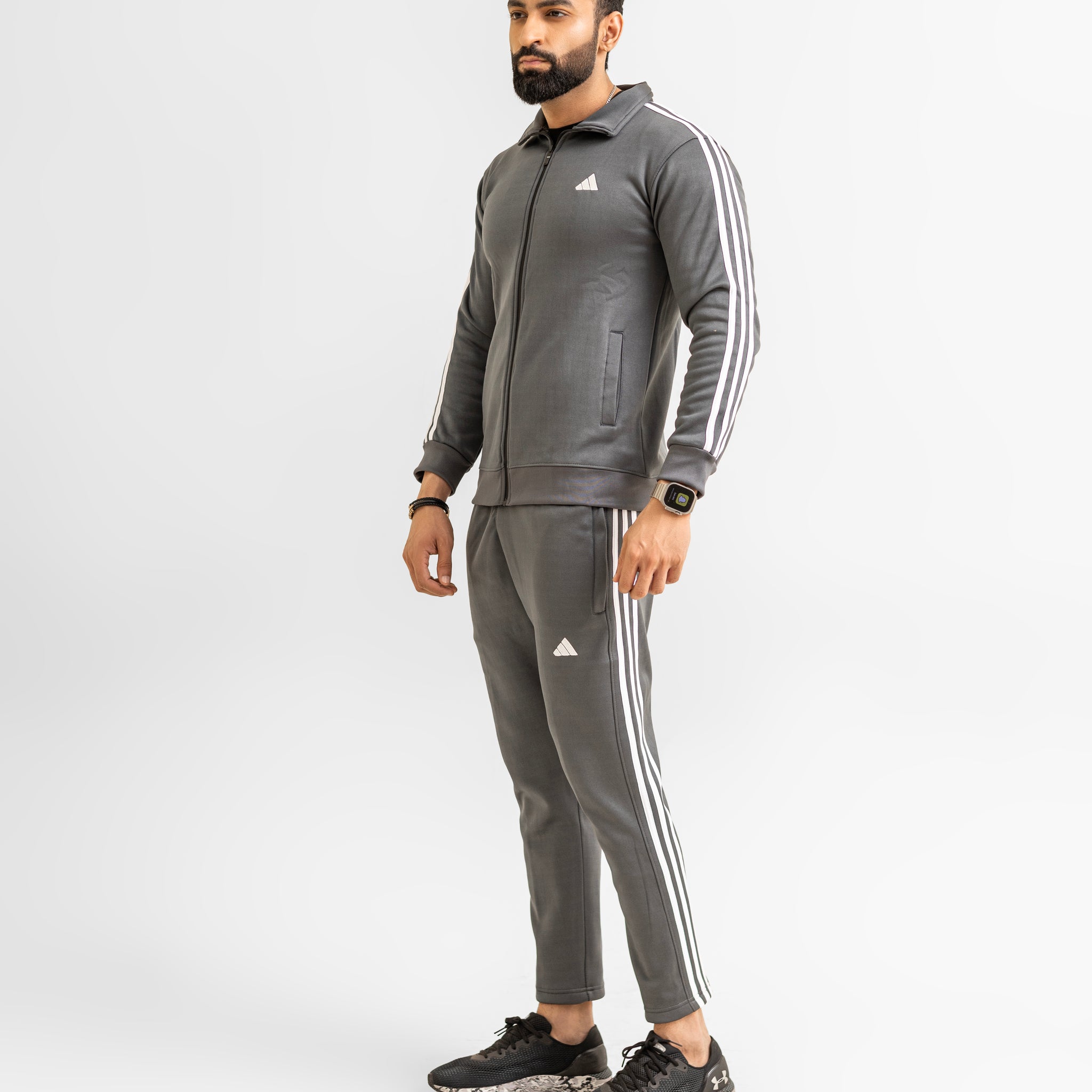 ADI Gray Full Sleeves Winter Tracksuit