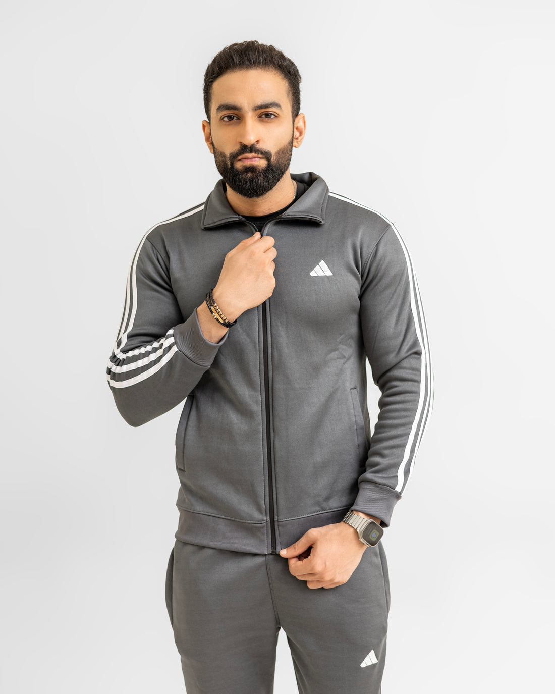 ADI Gray Full Sleeves Winter Tracksuit