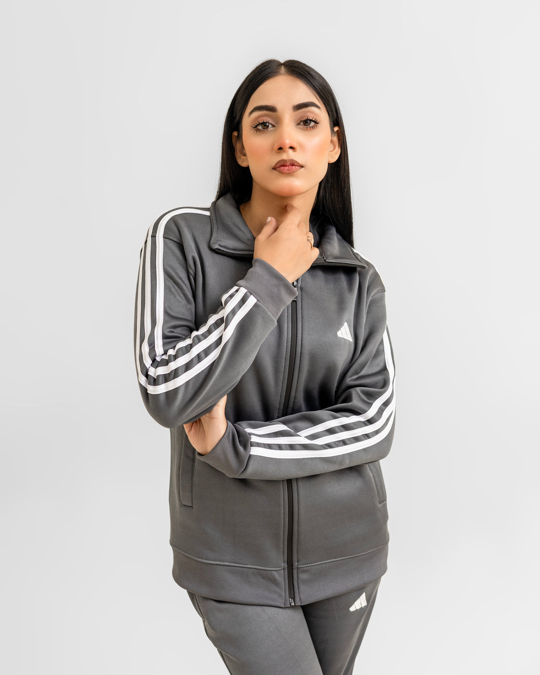 ADI Gray Full Sleeves Winter Tracksuit - Female