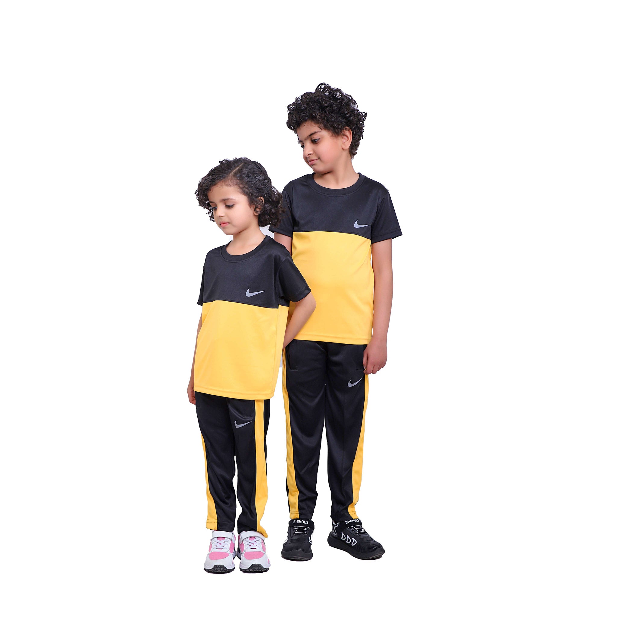 NIK Black & Yellow Kids Dri-Fit Tracksuit