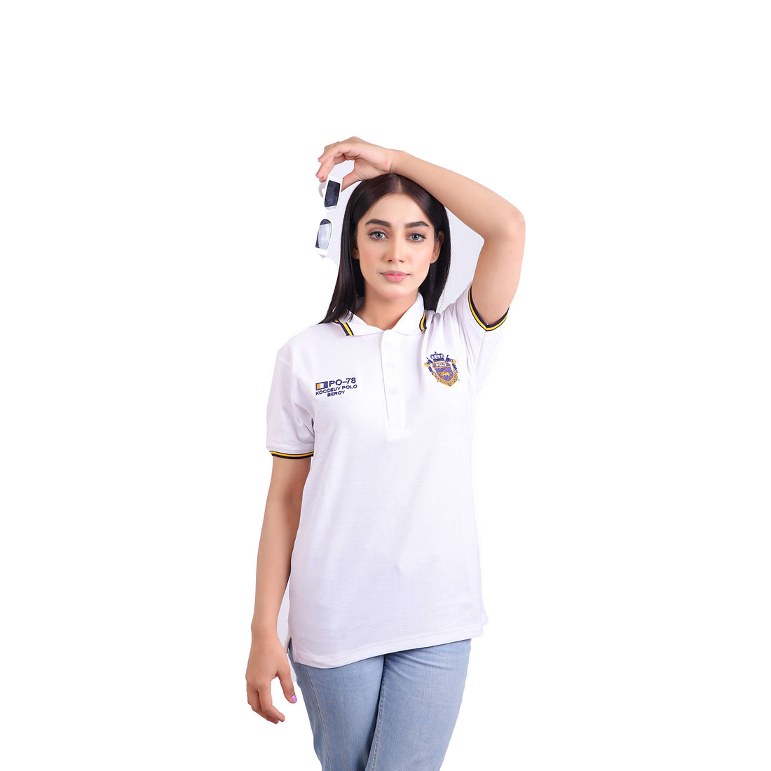 PO-78 White Polo Shirt - L