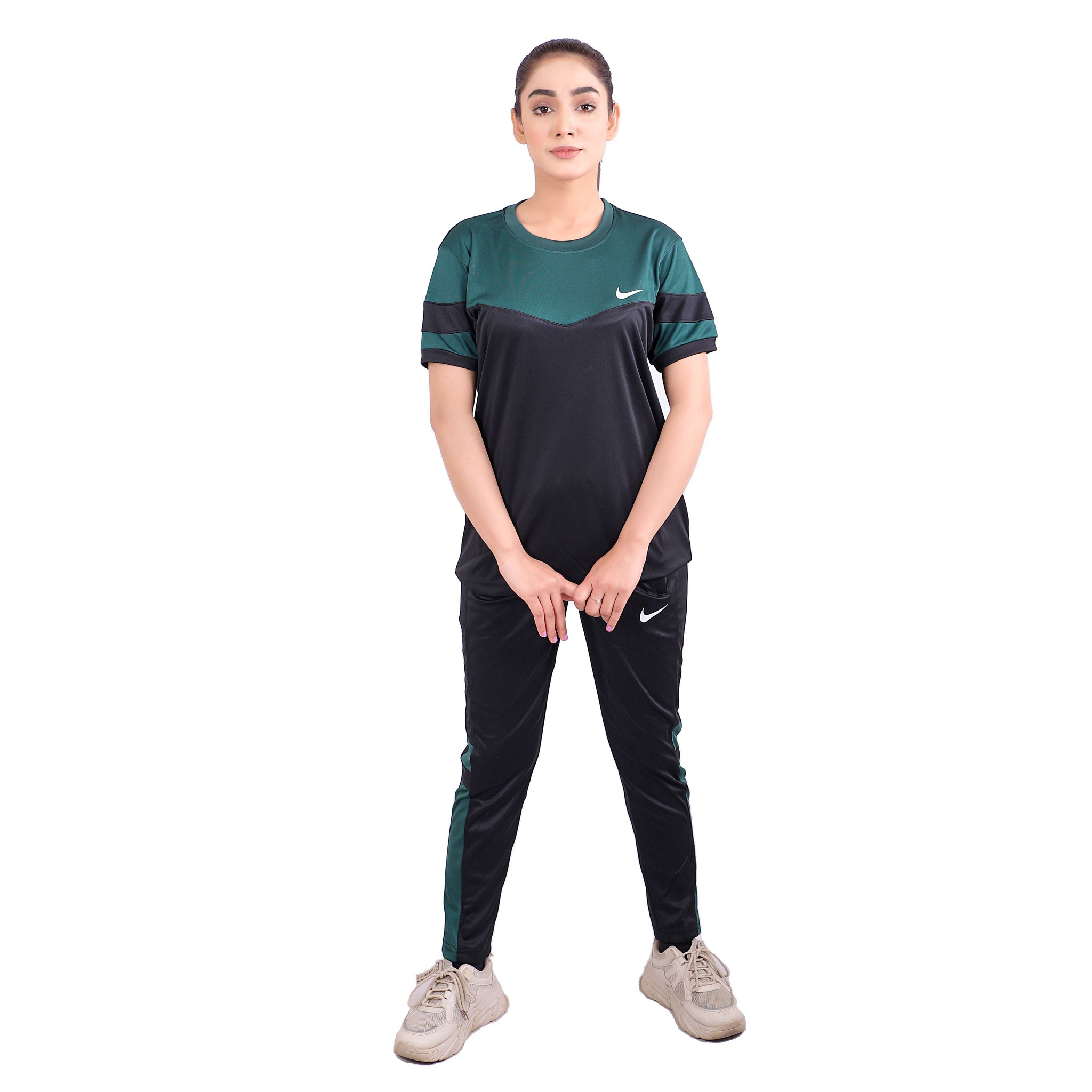 Nik Green & Black Dri-Fit Tracksuit - L