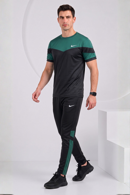Nik Green & Black Dri-Fit Tracksuit