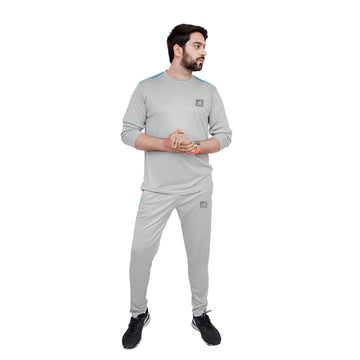 ADI Gray Full Sleeves Dri-Fit Tracksuit