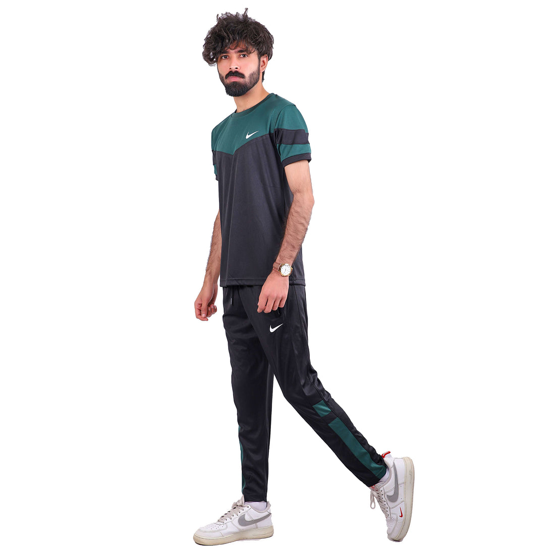 Nik Green & Black Dri-Fit Tracksuit