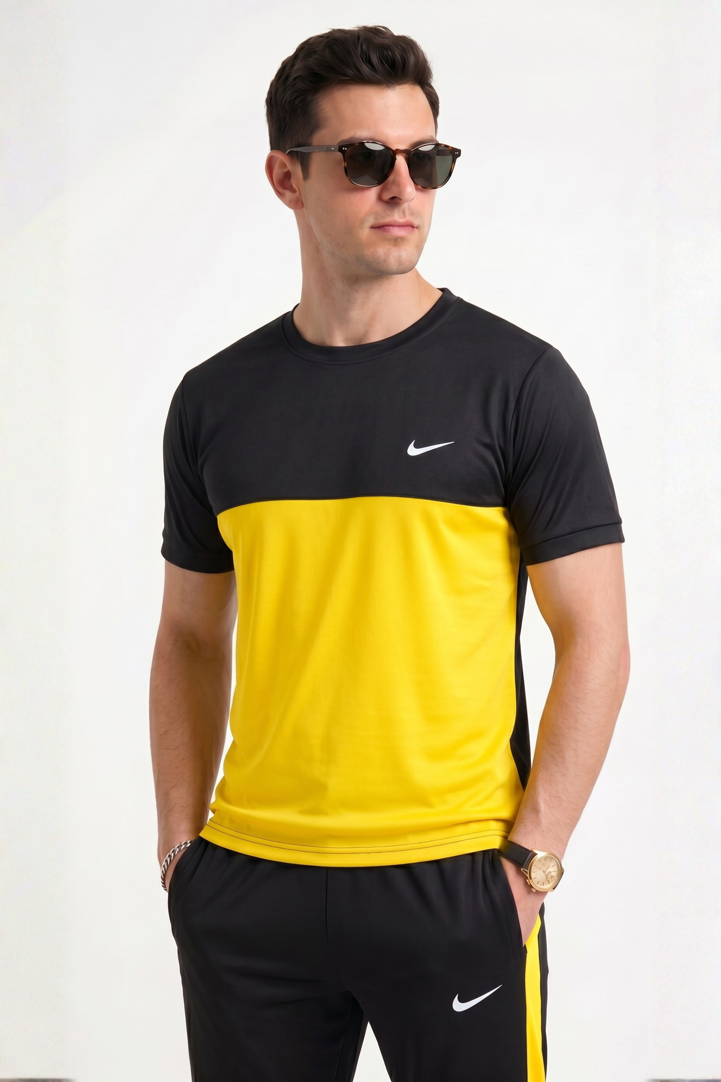 NIK Black & Yellow Dri-Fit Tracksuit