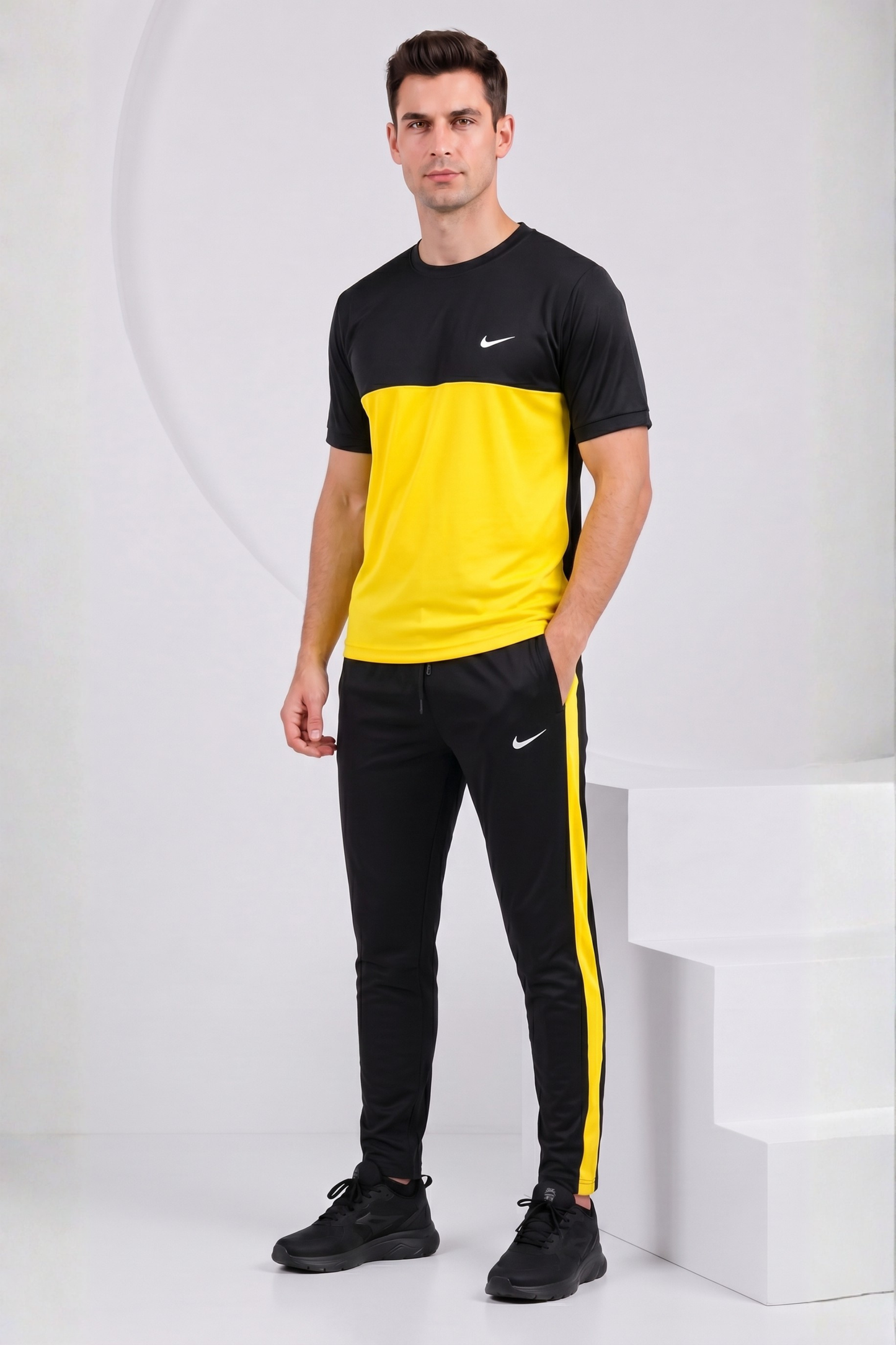 NIK Black & Yellow Dri-Fit Tracksuit