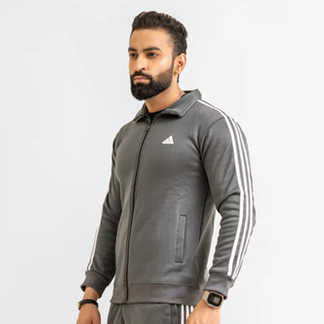 ADI Gray Full Sleeves Winter Track Jacket