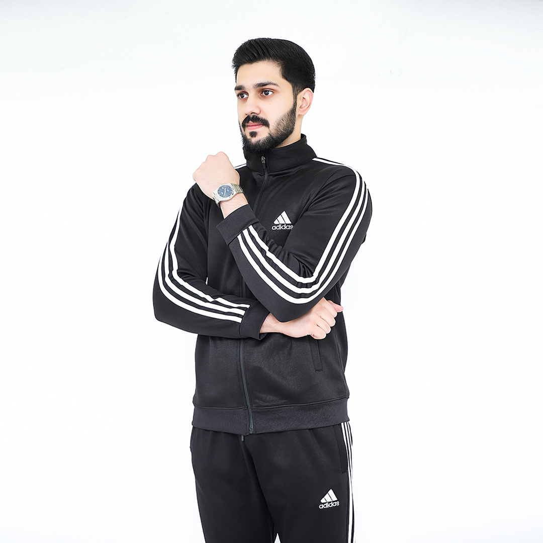 ADI Black Full Sleeves Winter Tracksuit