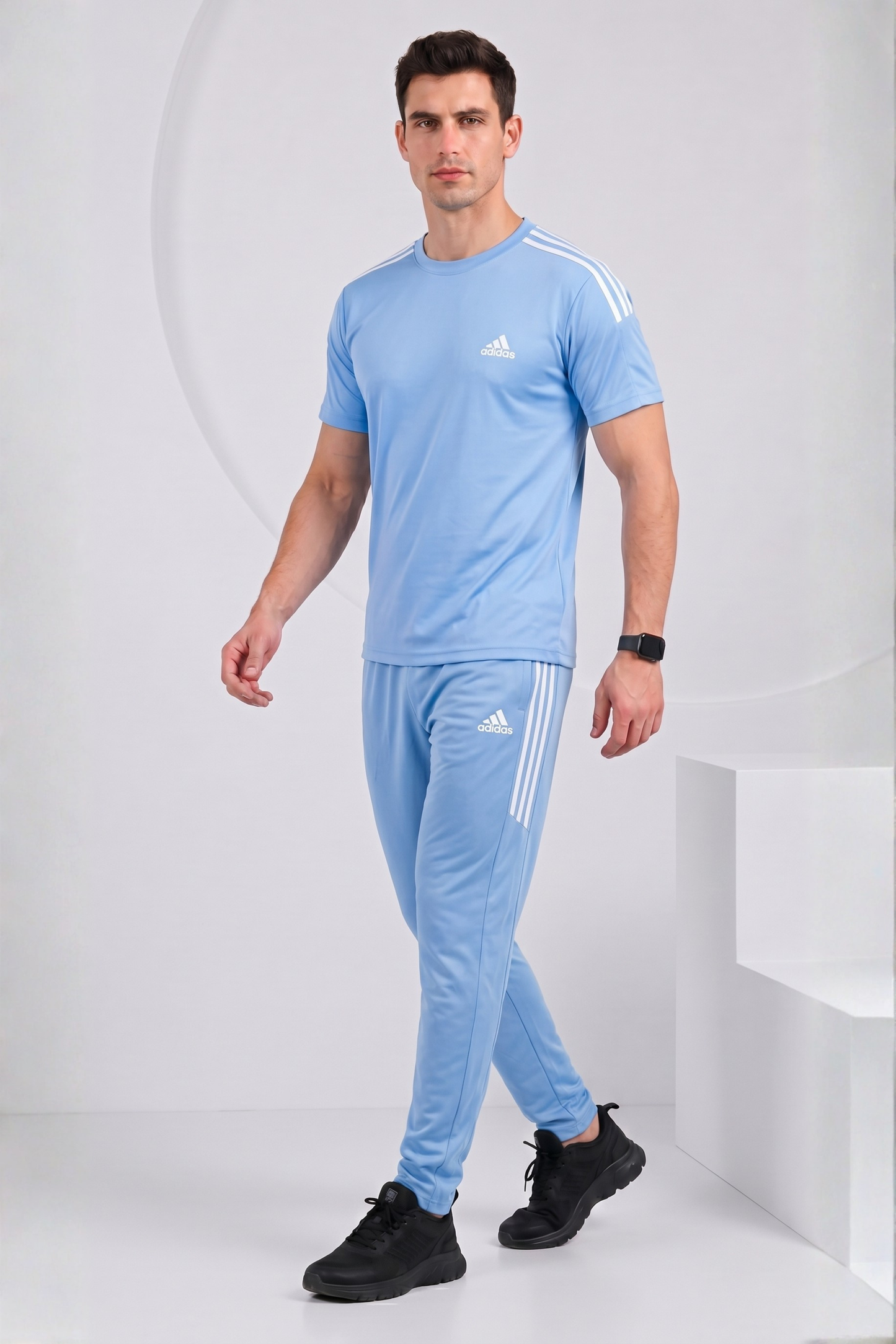 ADI Sky Blue Dri-Fit Tracksuit