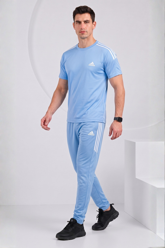 ADI Sky Blue Dri-Fit Tracksuit