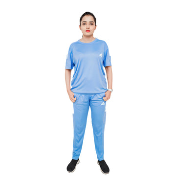 ADI Sky Blue Dri-Fit Tracksuit - L