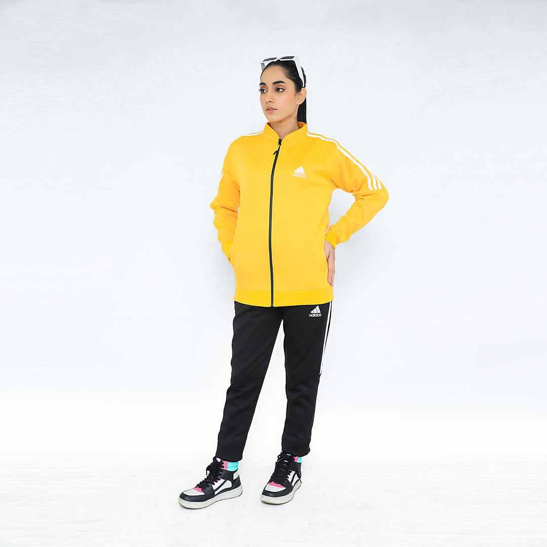 ADI Yellow Full Sleeves Winter Tracksuit - Female