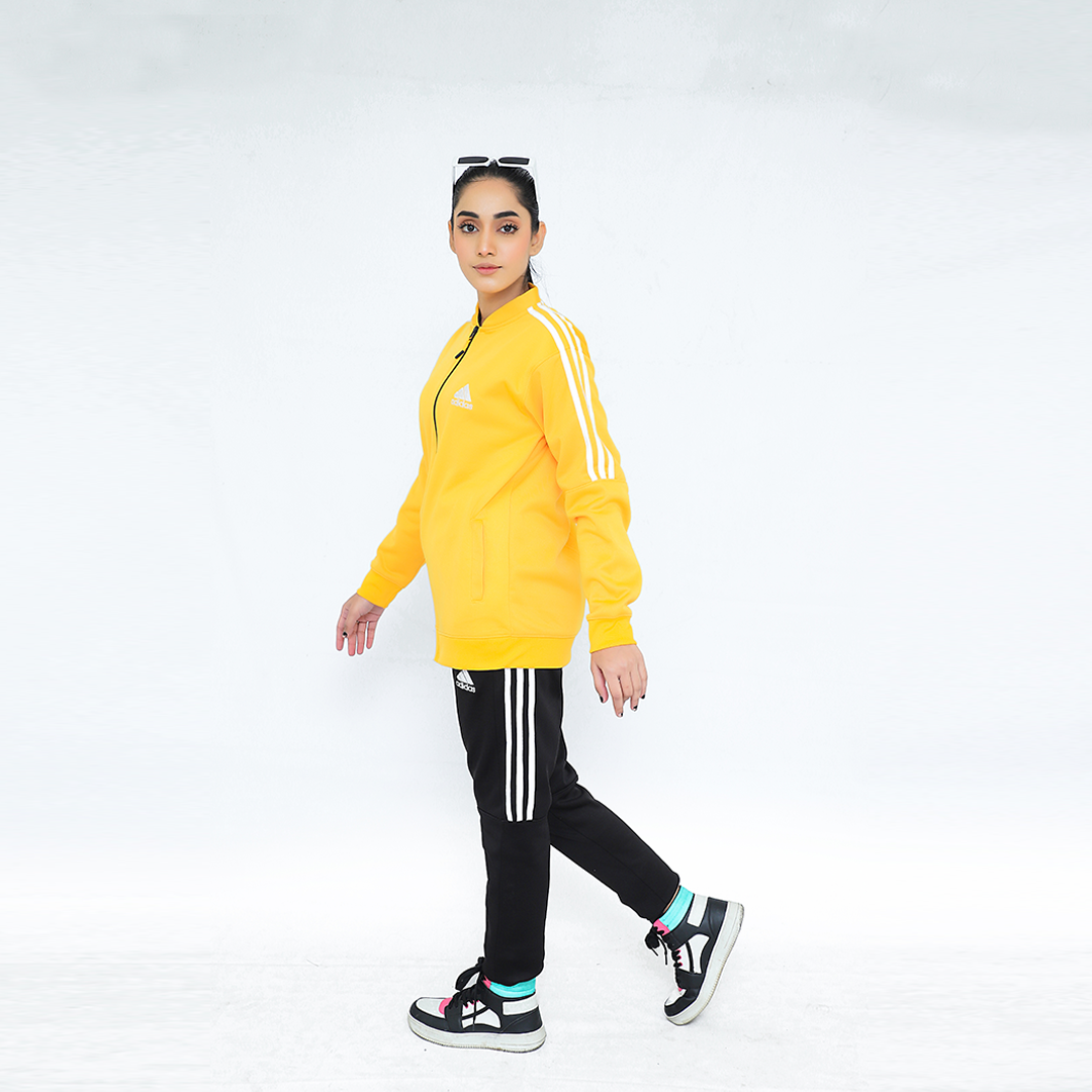 ADI Yellow Full Sleeves Winter Tracksuit - Female