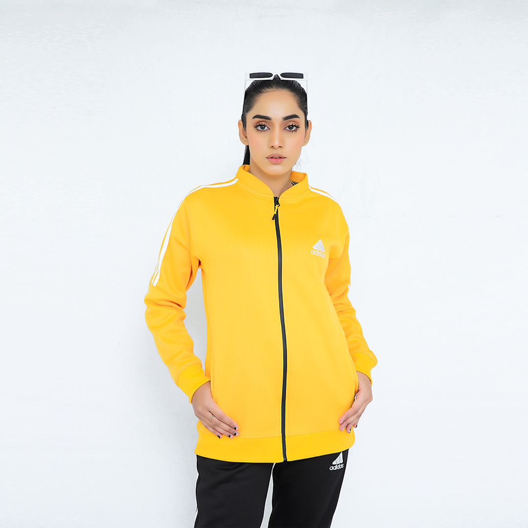 ADI Yellow Full Sleeves Winter Tracksuit Female KrossFits