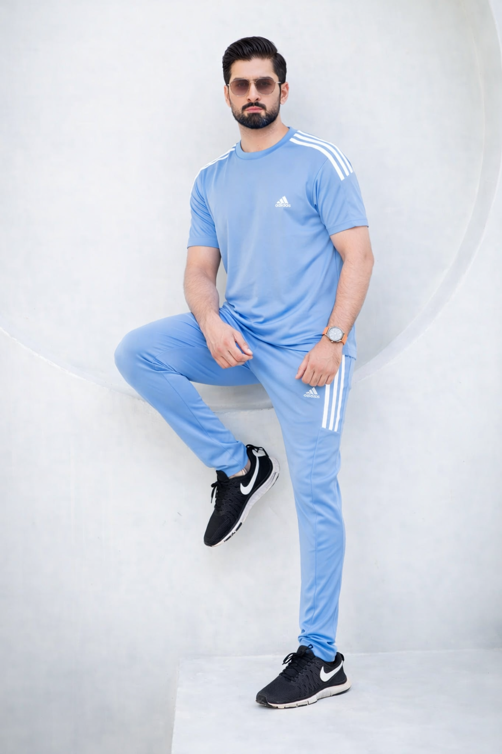 ADI Sky Blue Dri-Fit Tracksuit