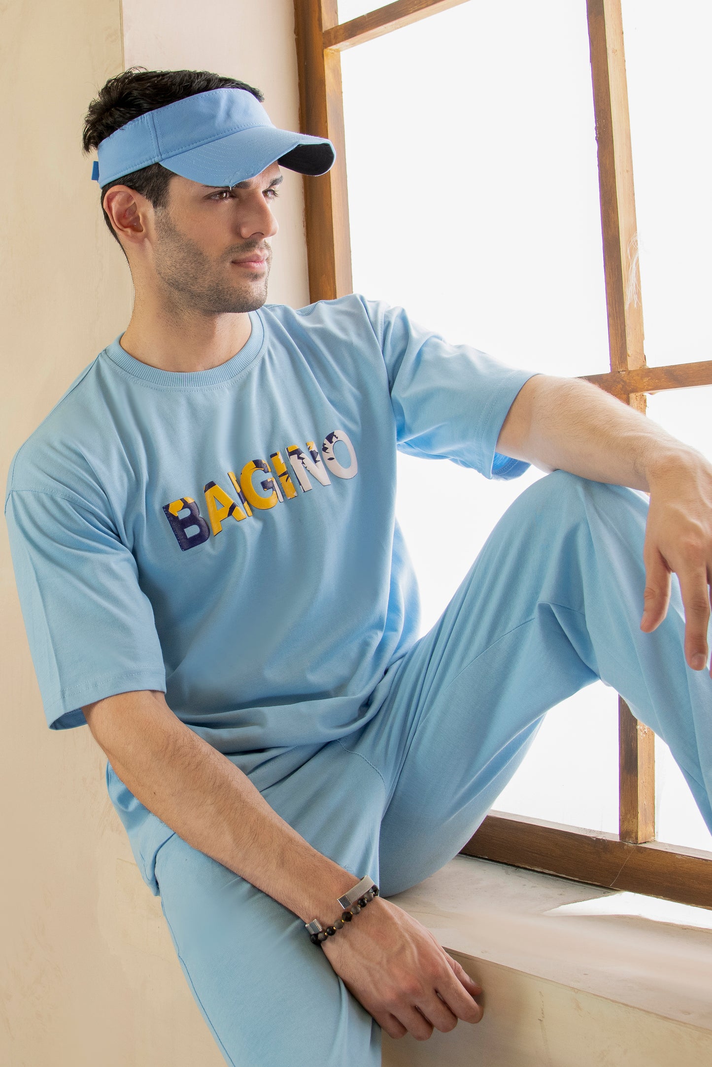 Airy Sky Blue, 100 % Pure Cotton Co-Ord Set