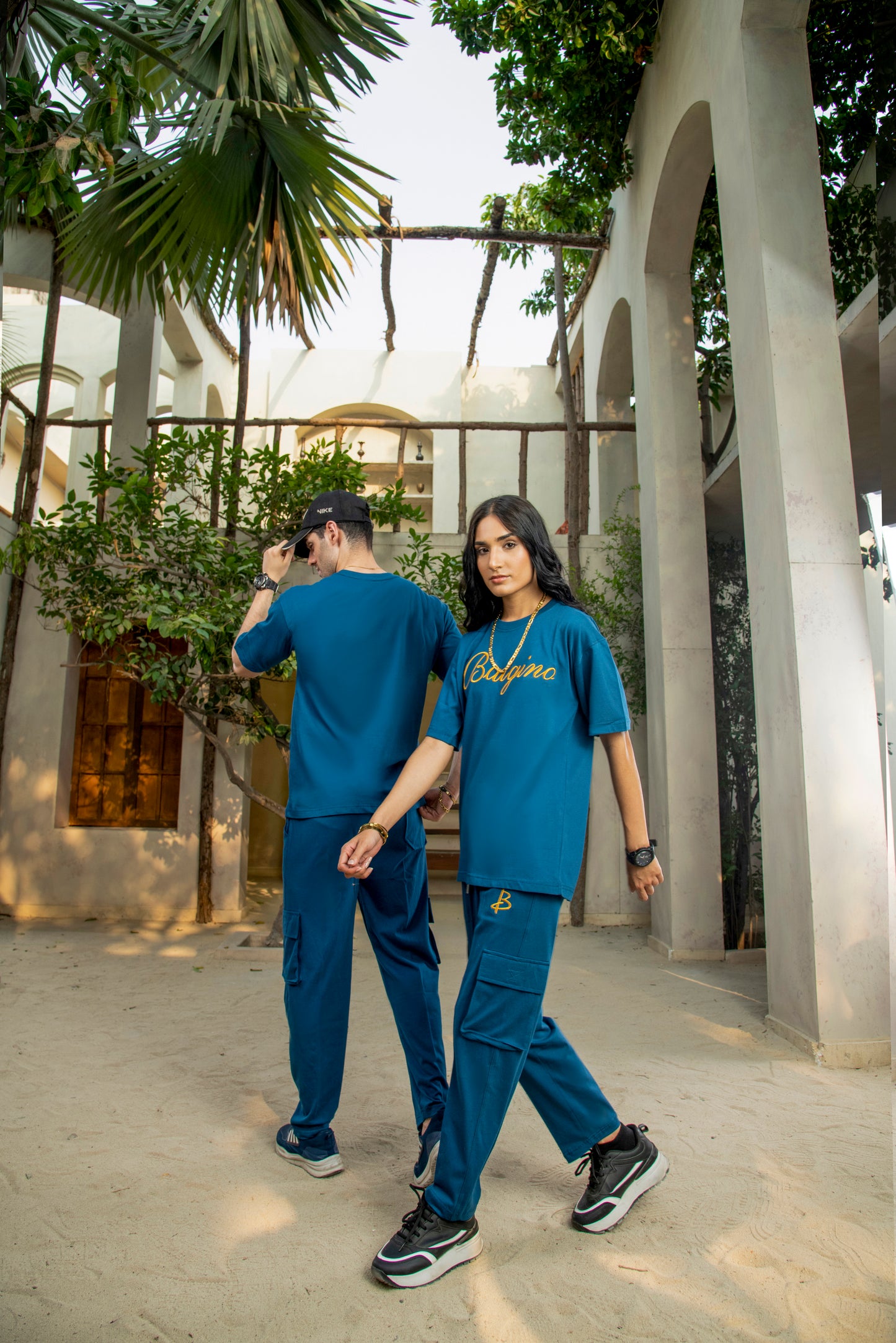 Sailor Blue, 100 % Pure Cotton Co-Ord Set - F