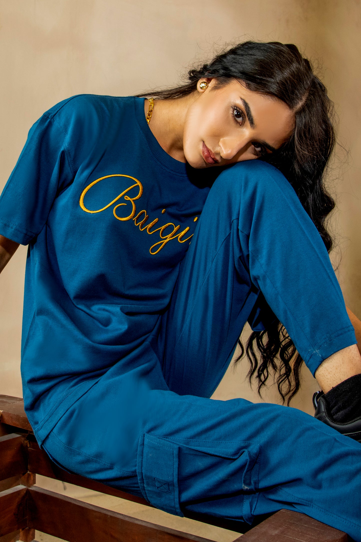 Sailor Blue, 100 % Pure Cotton Co-Ord Set - F