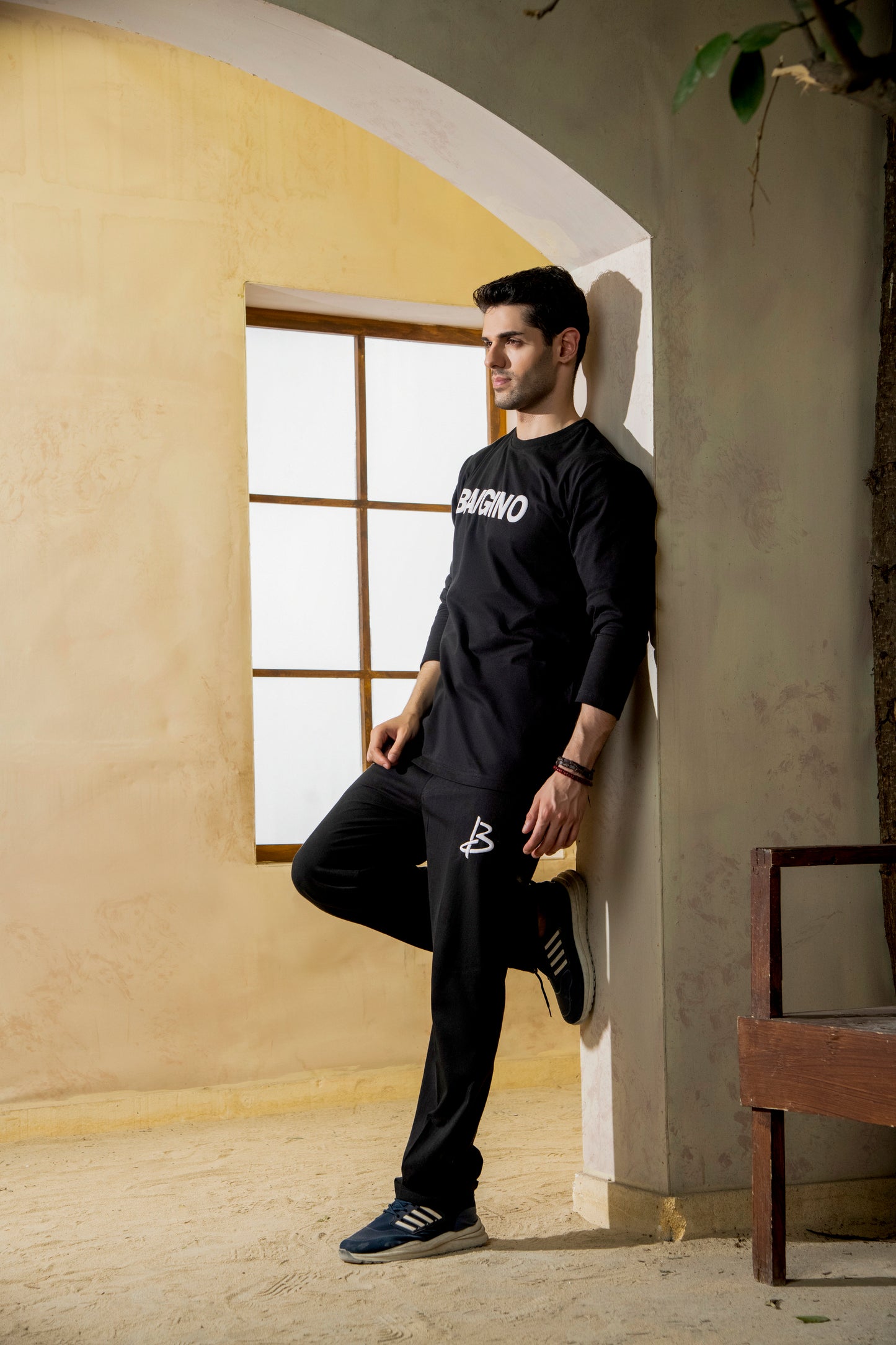 Jet Black, 100 % Pure Cotton Full Sleeves Co-ord Set