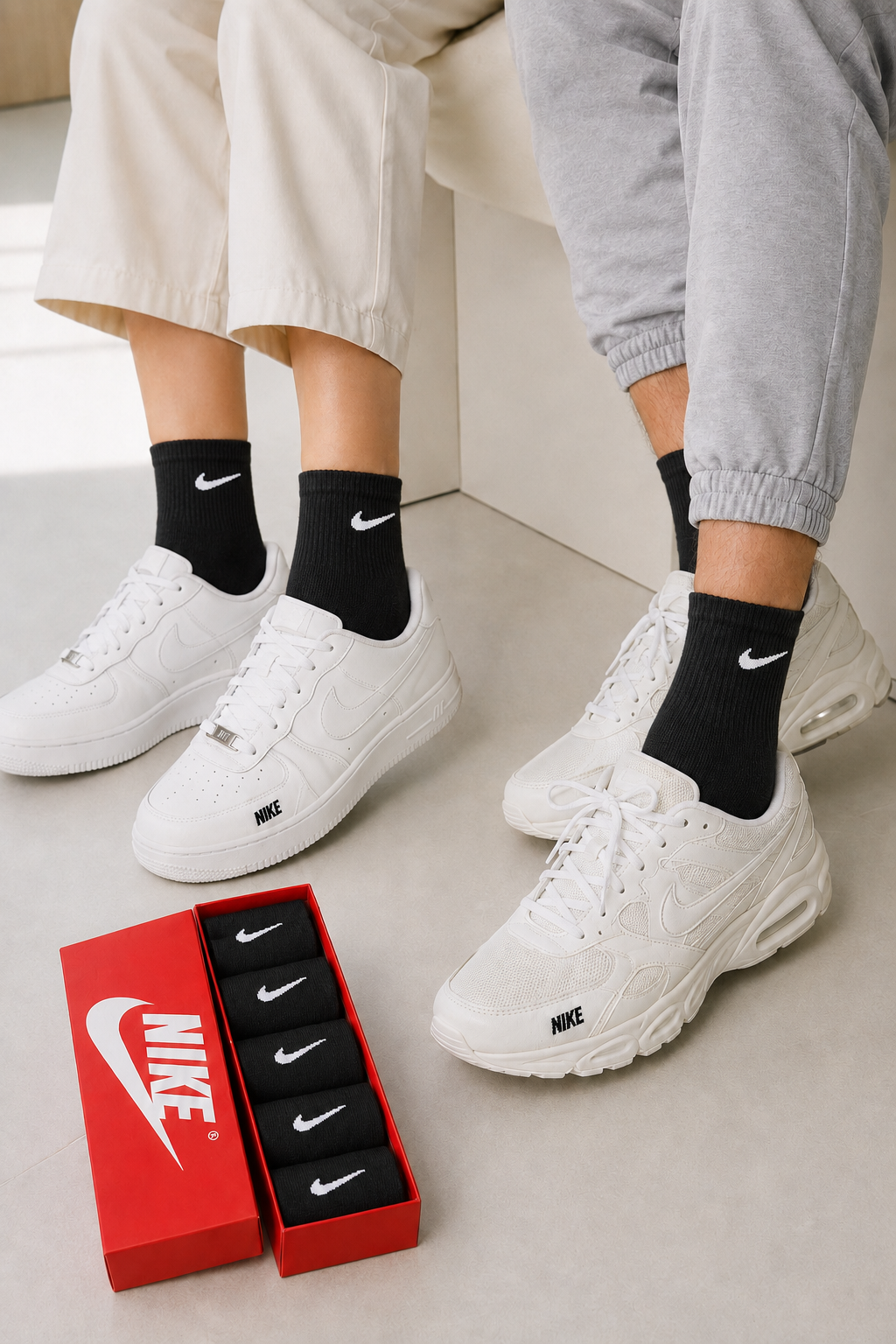 Nike black crew socks pack of 5 - image 4