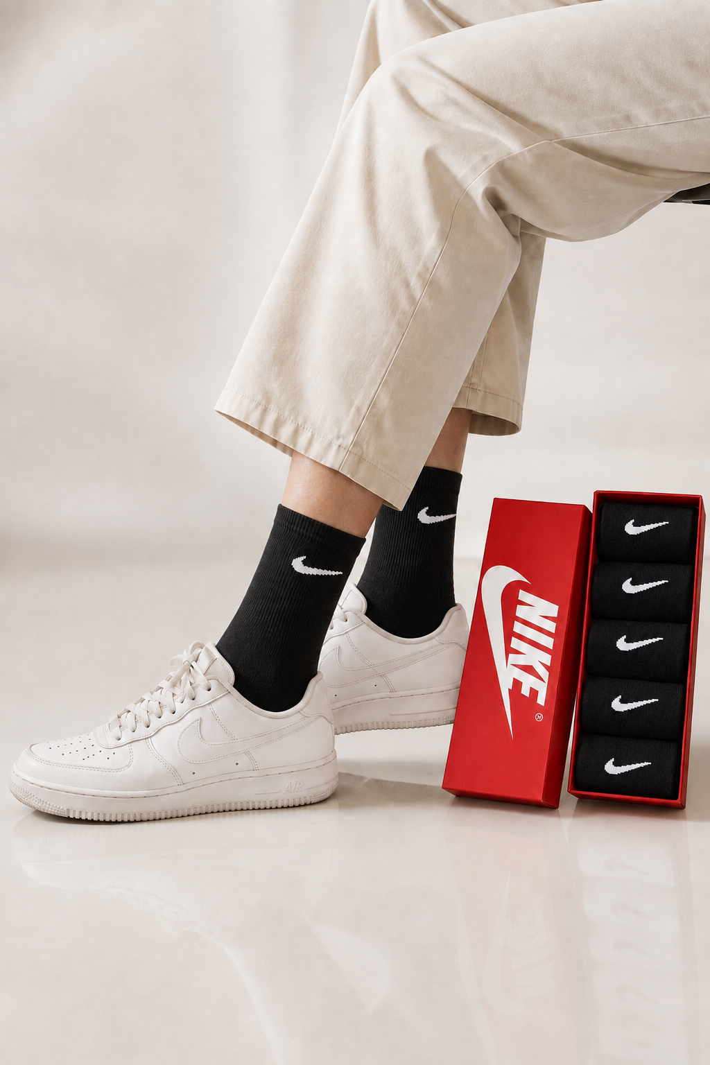Nike black crew socks pack of 5 - image 5