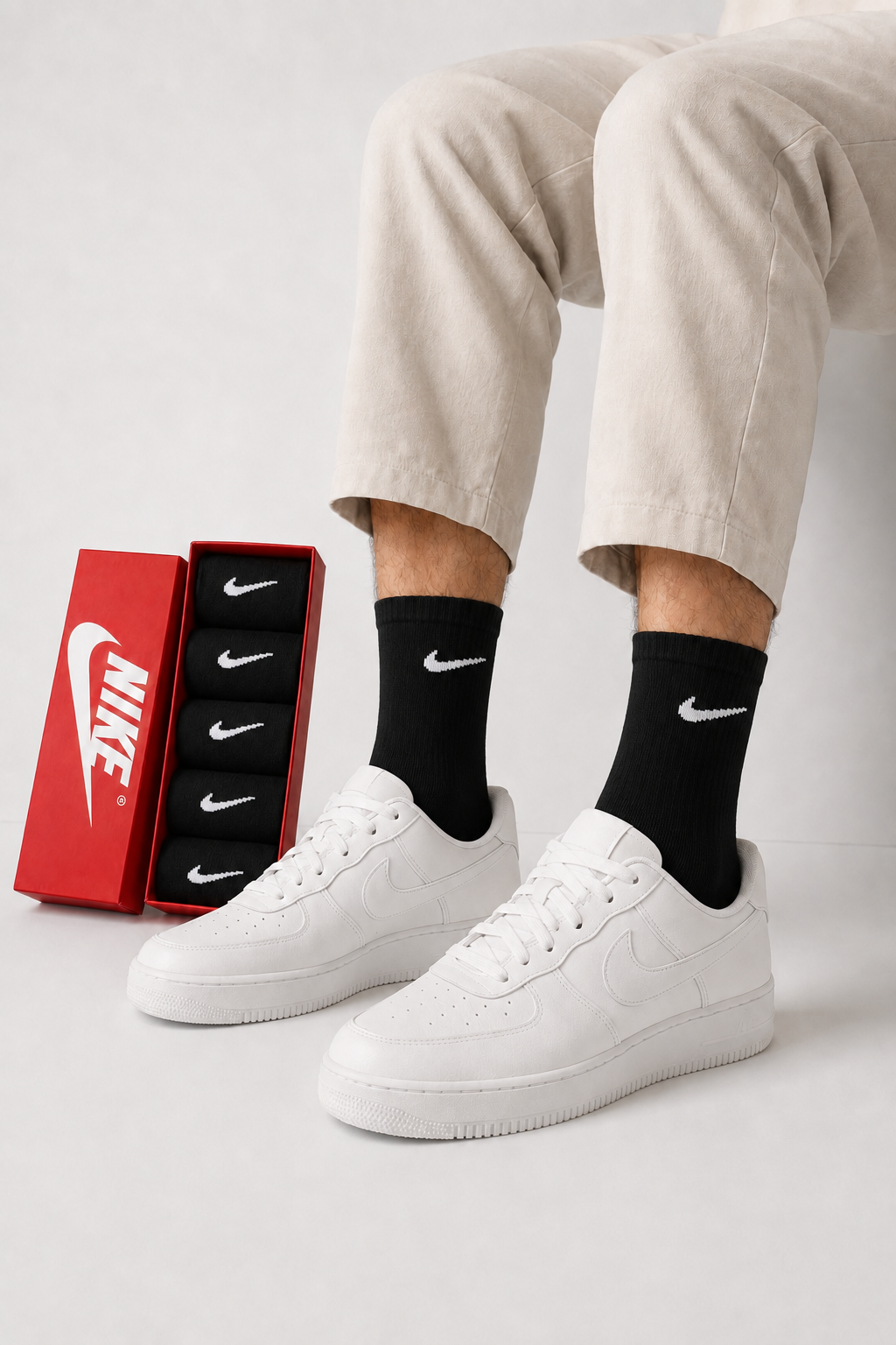 Nike black crew socks pack of 5 - image 2