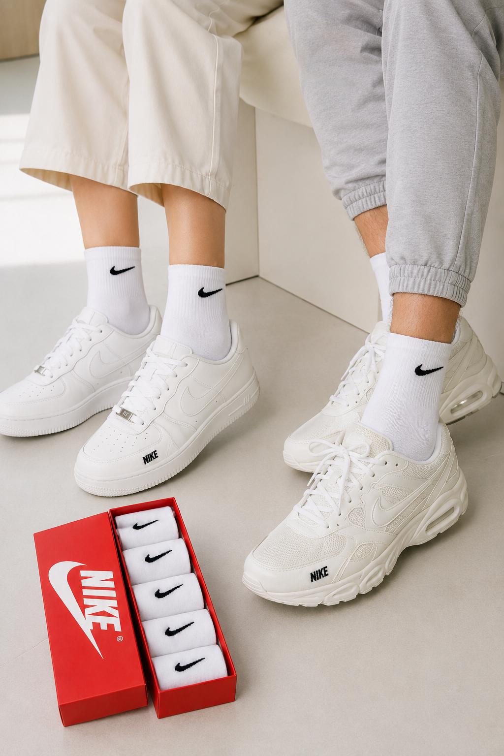 Nike white crew socks pack of 5 - image 3