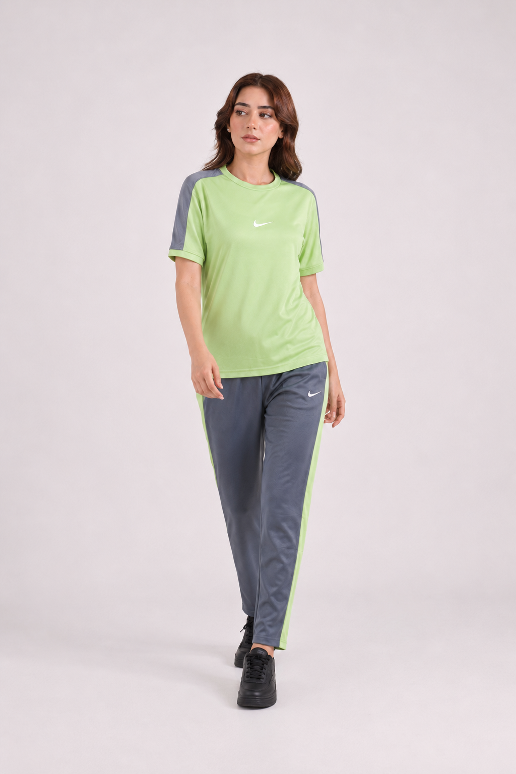 Nik Pastel Lime and Gray Dri-Fit Tracksuit - F