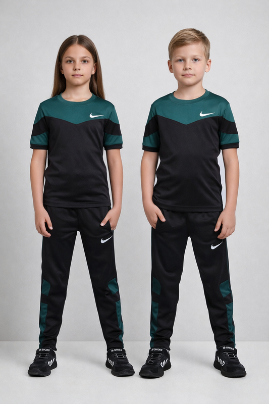 Nik Green & Black Kids Dri-Fit Tracksuit