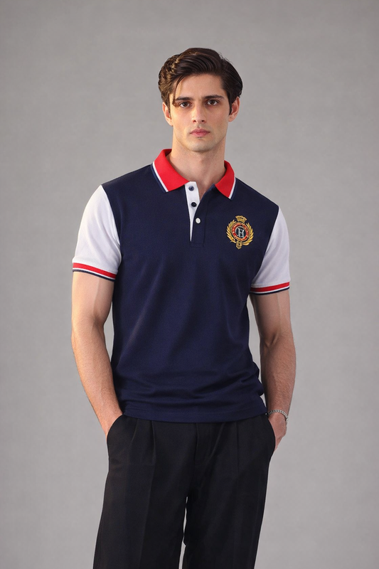 HACKT Navy Blue Polo Shirt