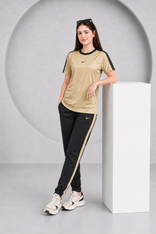 Nik Tan and Black Ultra Soft Dri-Fit Tracksuit - F