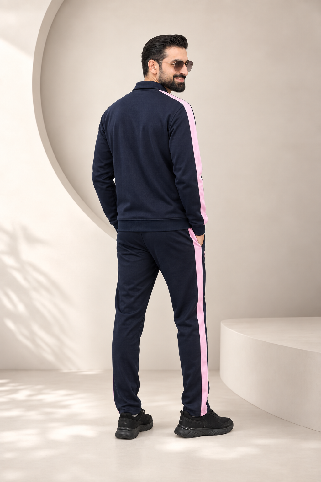 KF Blue & Pink Full Sleeves Winter Tracksuit